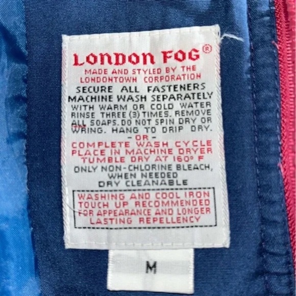 London Fog | Pink Zip Front Utility Jacket, Medium - Picture 7 of 7